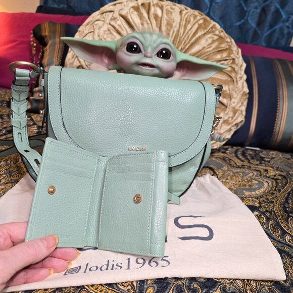 Lodis Jade Leather Elia Crossbody Bag and Matching Wallet - New - Picture 10 of 11